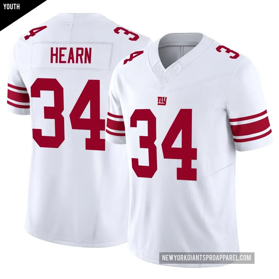 Youth New York Giants ＃34 Azizi Hearn White Limited Vapor F.U.S.E. Jersey