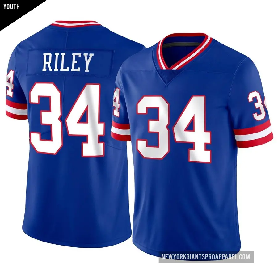 Youth New York Giants ＃34 Elijah Riley Limited Classic Vapor Jersey