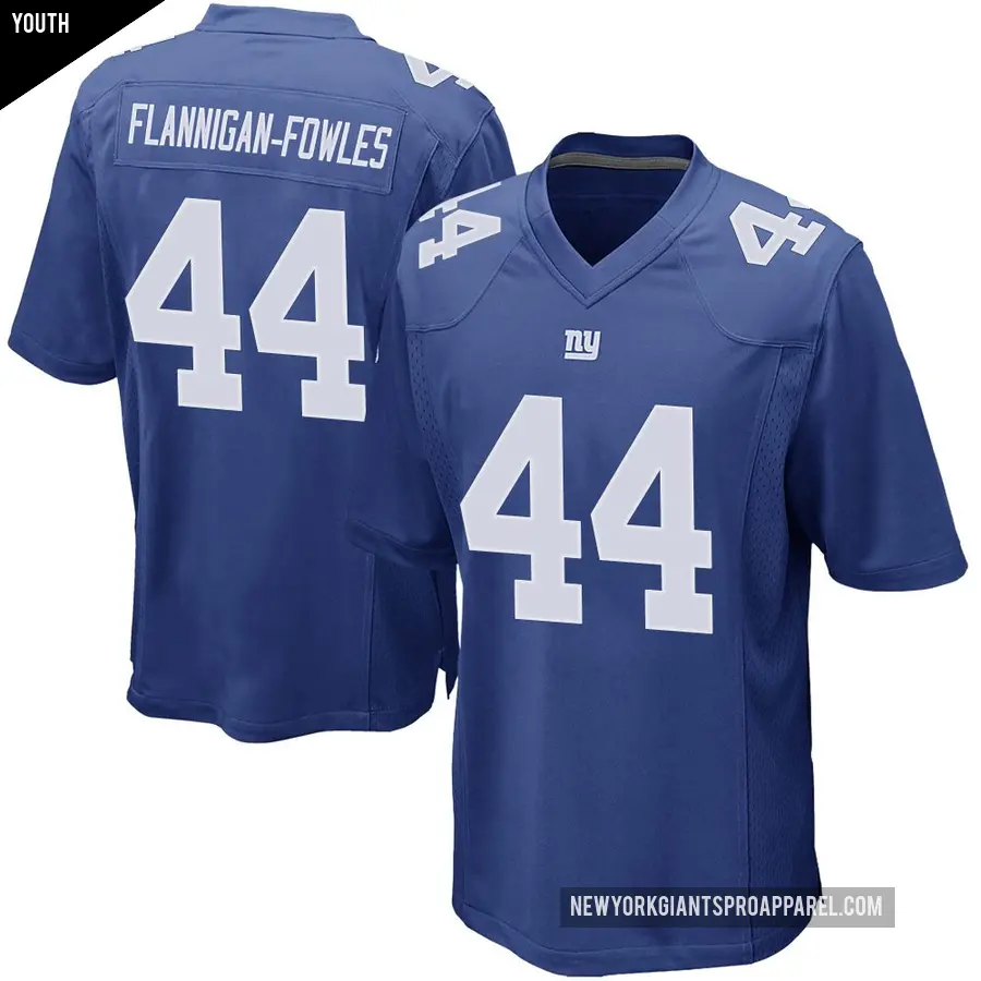 Youth New York Giants ＃44 Demetrius Flannigan-Fowles Royal Game Team Color Jersey
