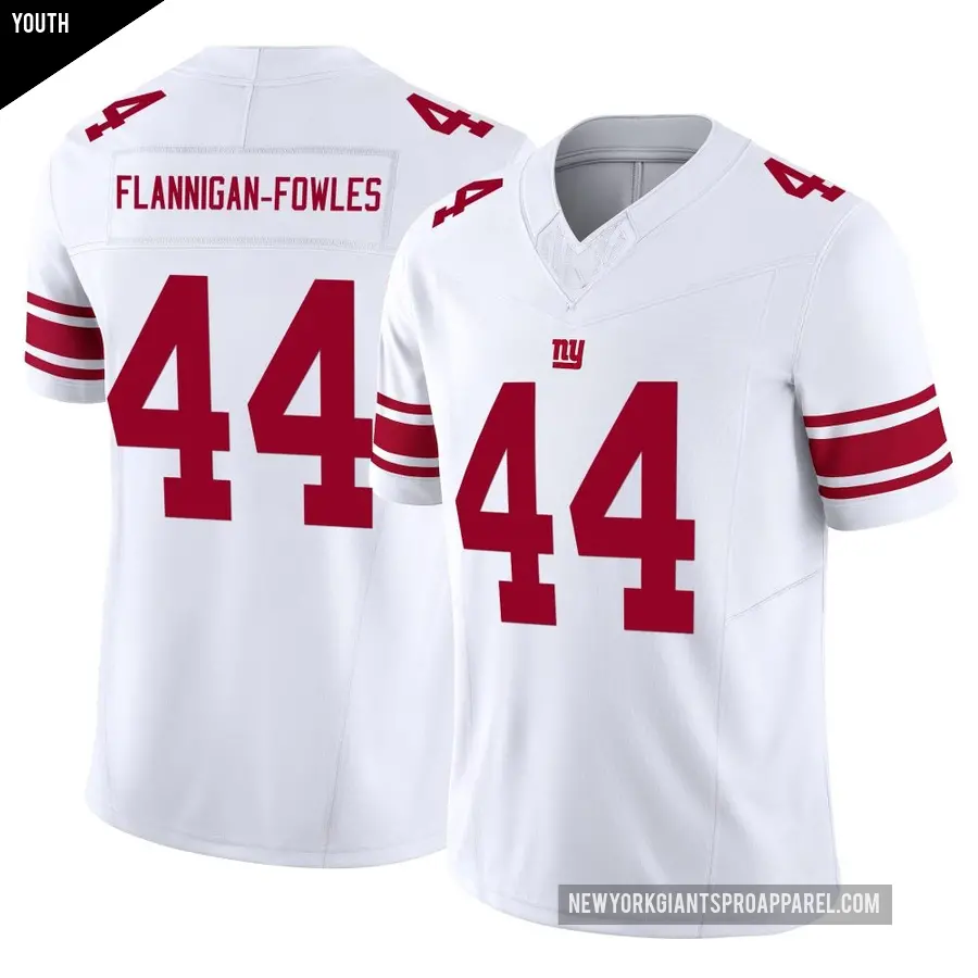 Youth New York Giants ＃44 Demetrius Flannigan-Fowles White Limited Vapor F.U.S.E. Jersey