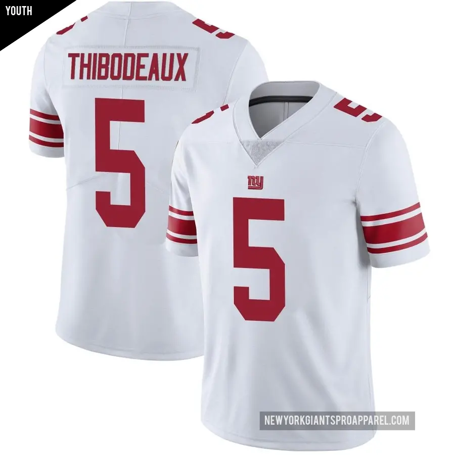 Youth New York Giants ＃5 Kayvon Thibodeaux White Limited Vapor Untouchable Jersey