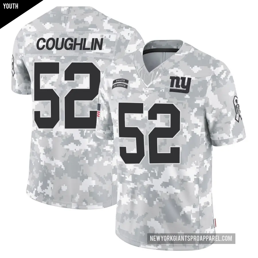 Youth New York Giants ＃52 Carter Coughlin Arctic Camo Limited 2024 Salute to Service Jersey