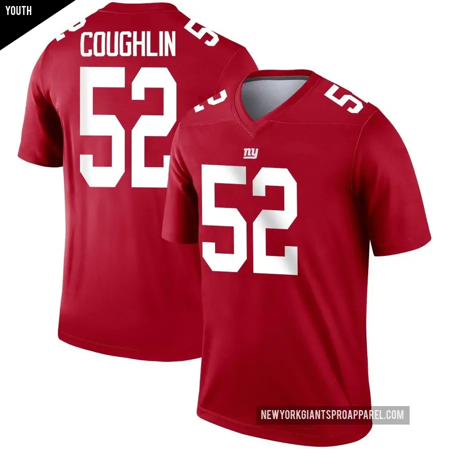 Youth New York Giants ＃52 Carter Coughlin Red Legend Inverted Jersey