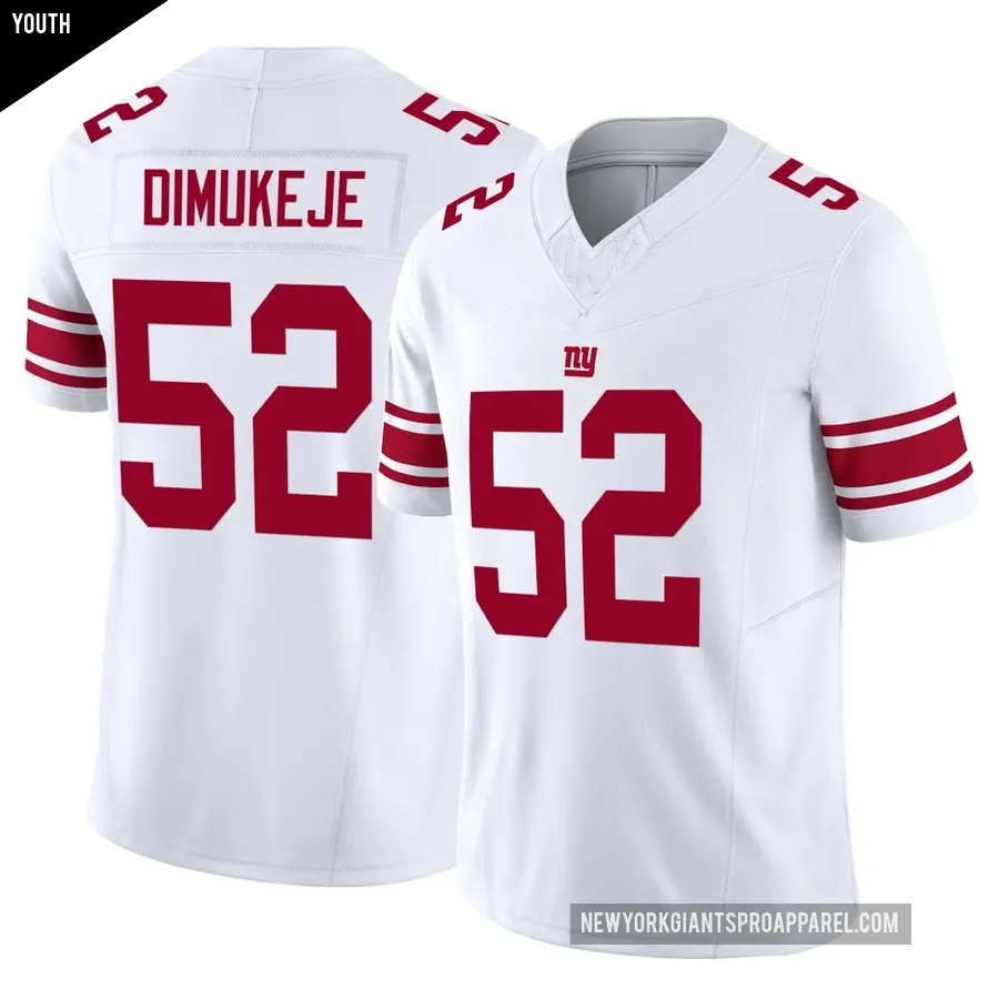 Youth New York Giants ＃52 Victor Dimukeje White Limited Vapor F.U.S.E. Jersey