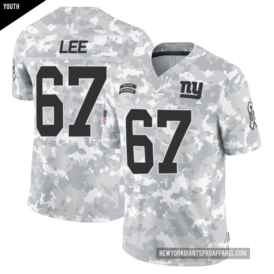 Youth New York Giants ＃67 Ricky Lee Arctic Camo Limited 2024 Salute to Service Jersey