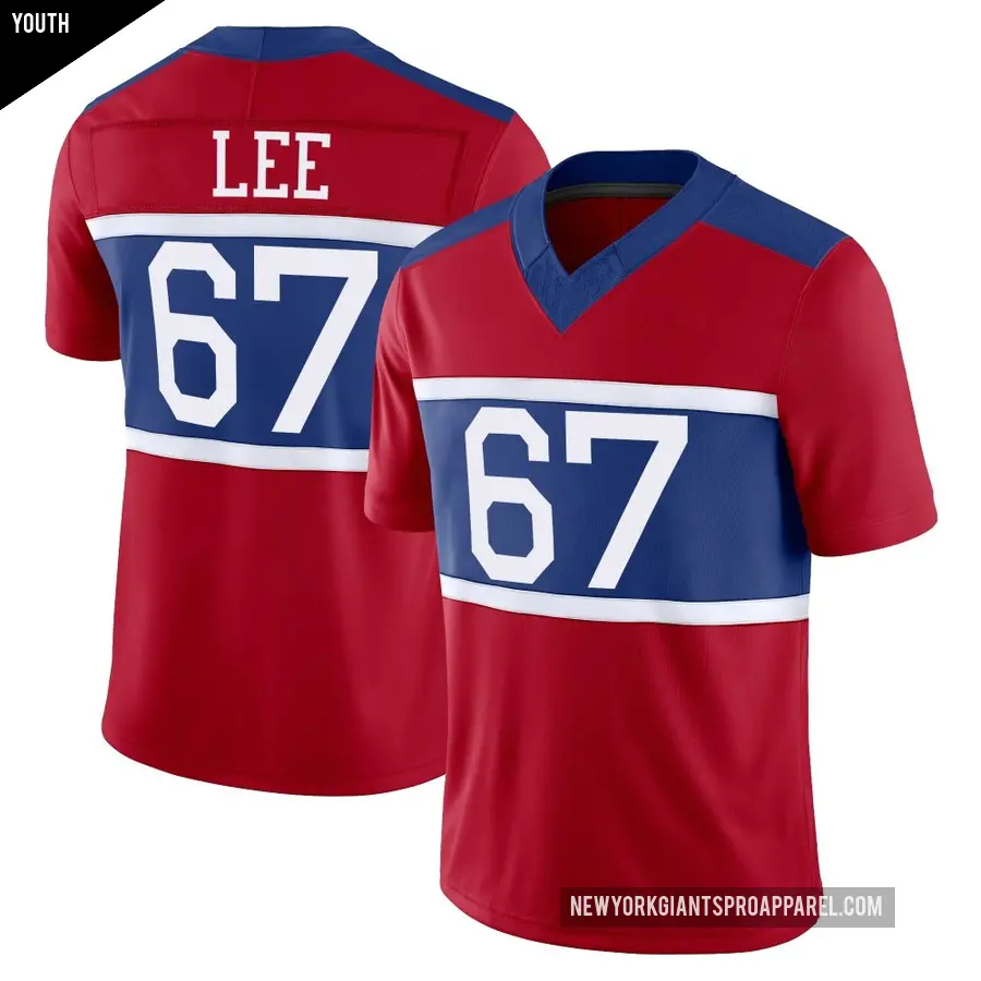 Youth New York Giants ＃67 Ricky Lee Red Limited Century Alternate Vapor F.U.S.E. Jersey