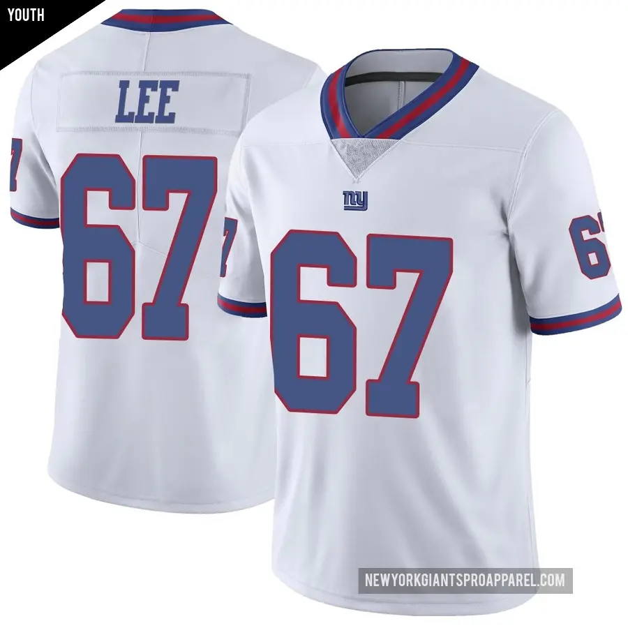 Youth New York Giants ＃67 Ricky Lee White Limited Color Rush Jersey