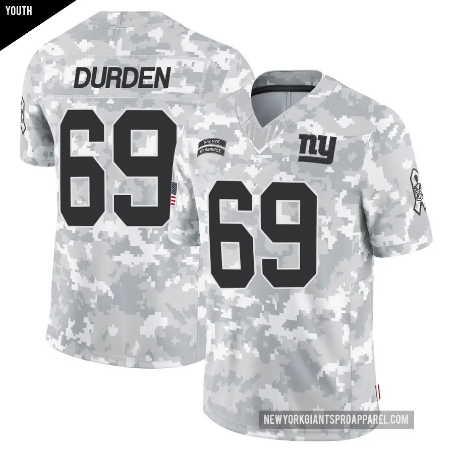 Youth New York Giants ＃69 Cory Durden Arctic Camo Limited 2024 Salute to Service Jersey