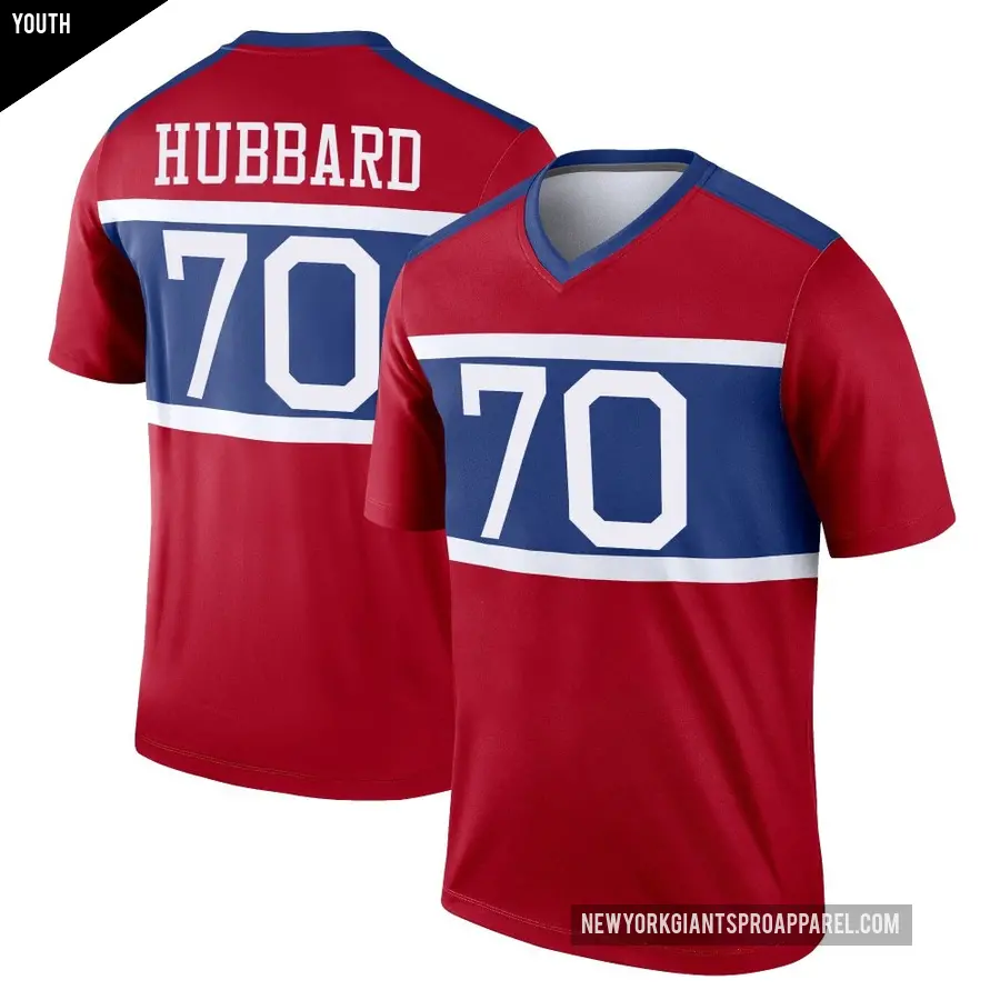 Youth New York Giants ＃70 Chris Hubbard Red Legend Century Alternate Jersey