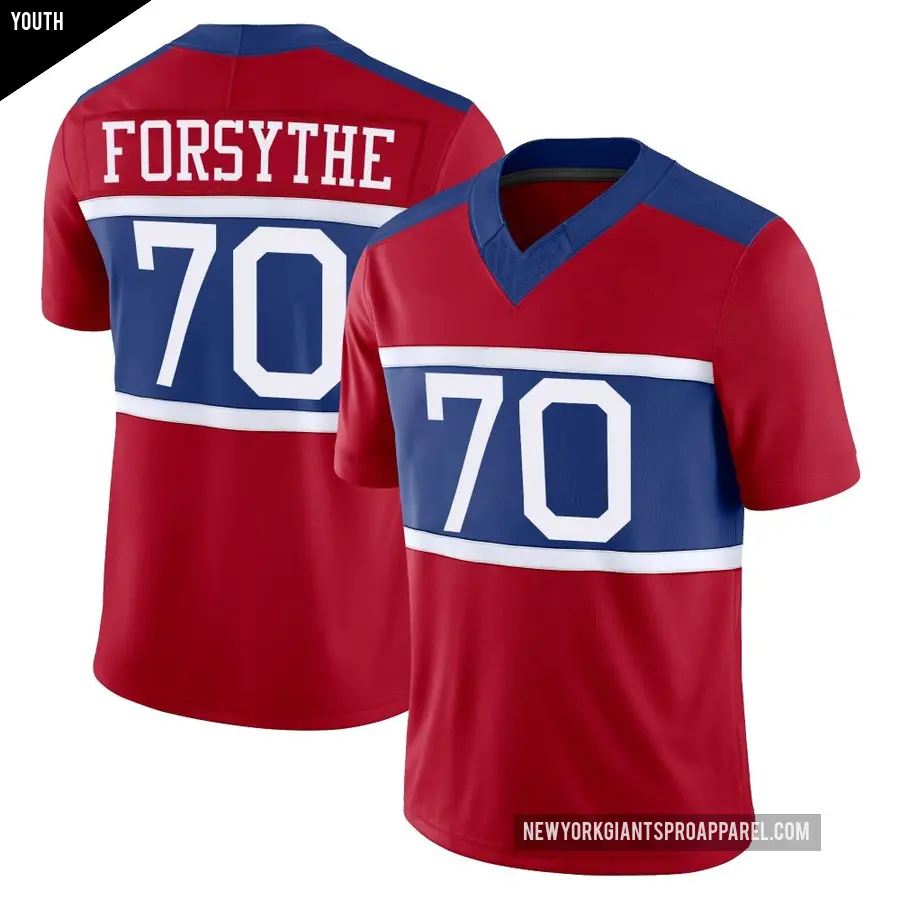 Youth New York Giants ＃70 Stone Forsythe Red Limited Century Alternate Vapor F.U.S.E. Jersey