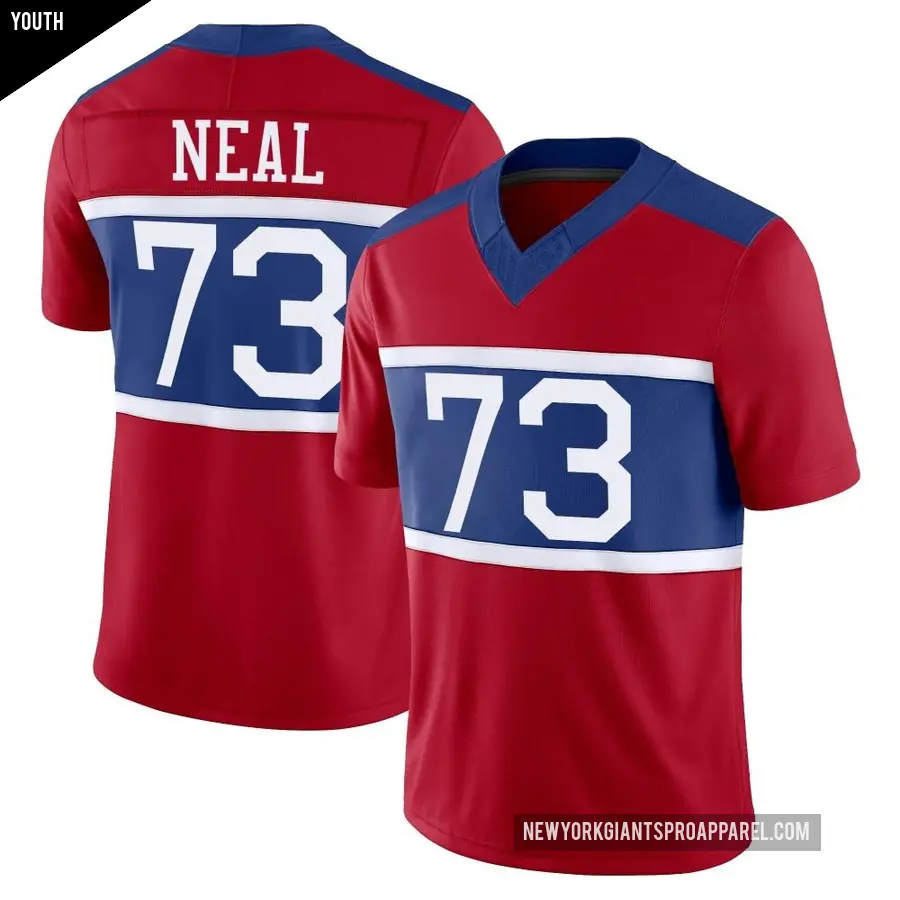 Youth New York Giants ＃73 Evan Neal Red Limited Century Alternate Vapor F.U.S.E. Jersey