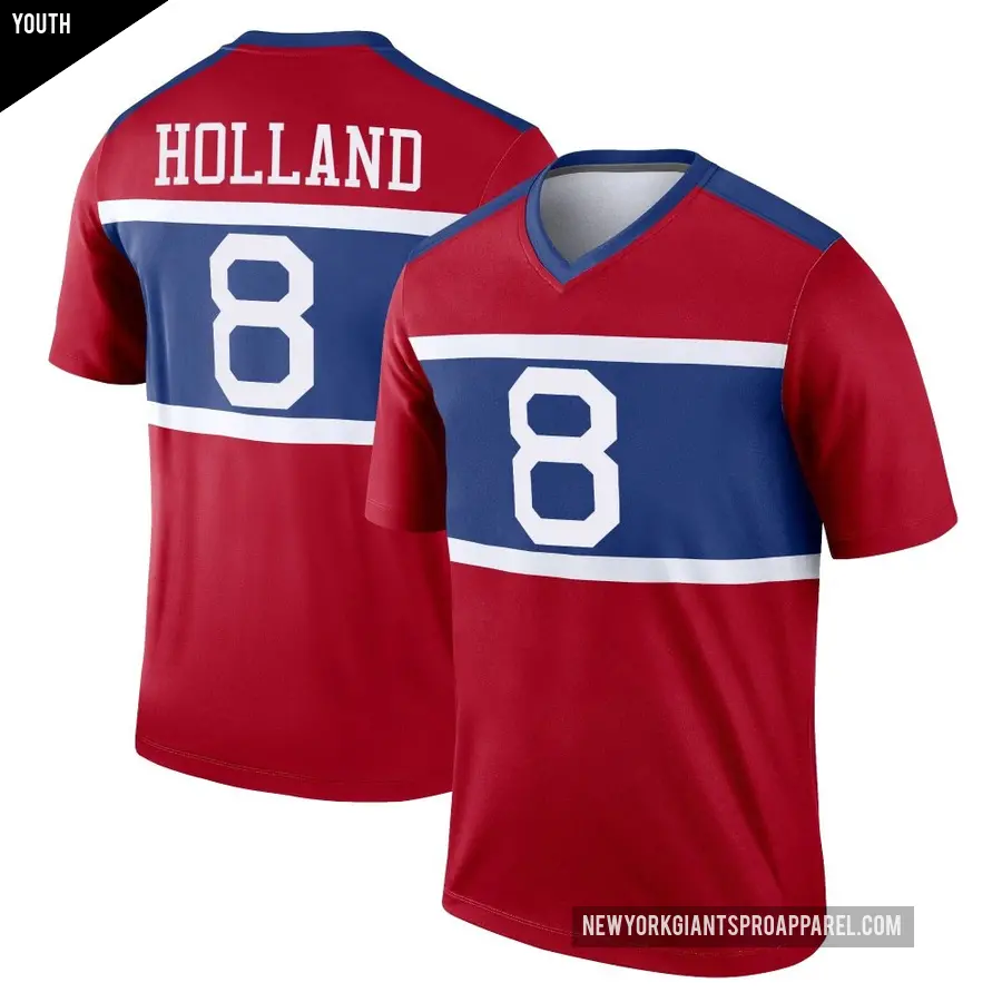 Youth New York Giants ＃8 Jevon Holland Red Legend Century Alternate Jersey