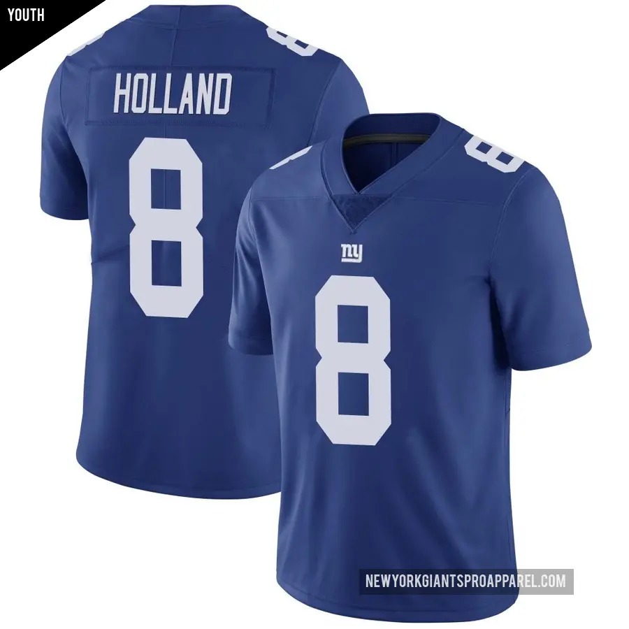 Youth New York Giants ＃8 Jevon Holland Royal Limited Team Color Vapor Untouchable Jersey