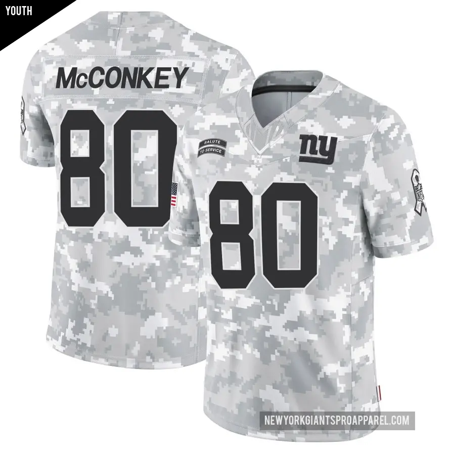 Youth New York Giants ＃80 Phil McConkey Arctic Camo Limited 2024 Salute to Service Jersey