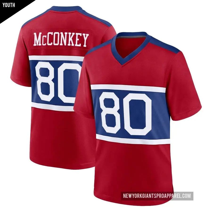 Youth New York Giants ＃80 Phil McConkey Red Game Century Alternate Jersey