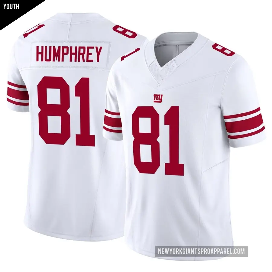 Youth New York Giants ＃81 Lil'Jordan Humphrey White Limited Vapor F.U.S.E. Jersey