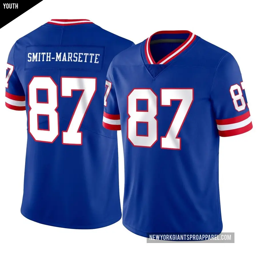 Youth New York Giants ＃87 Ihmir Smith-Marsette Limited Classic Vapor Jersey