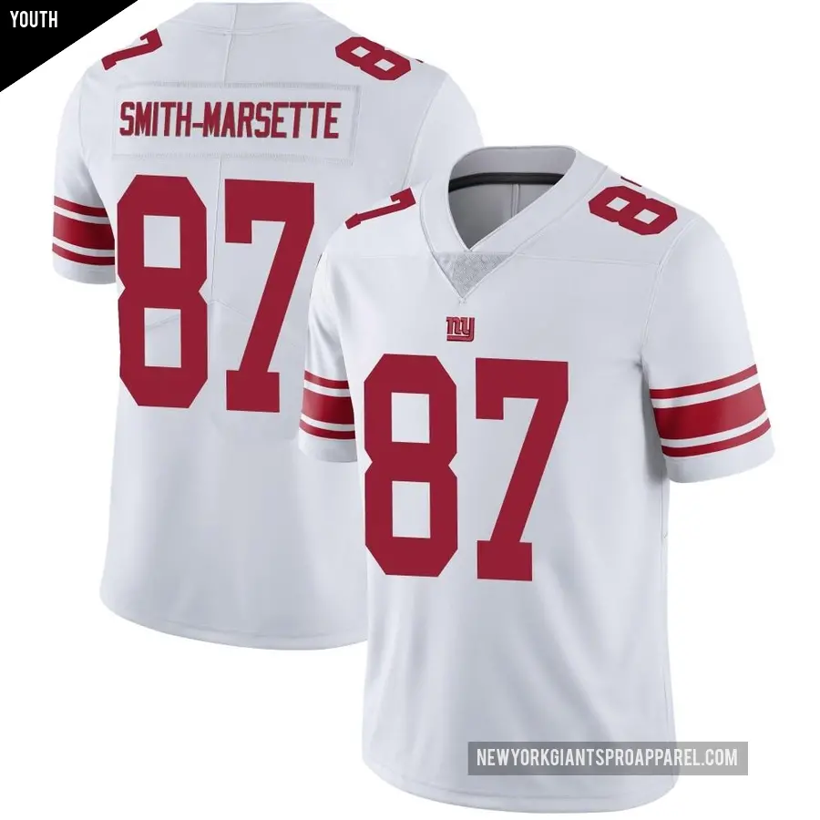 Youth New York Giants ＃87 Ihmir Smith-Marsette White Limited Vapor Untouchable Jersey