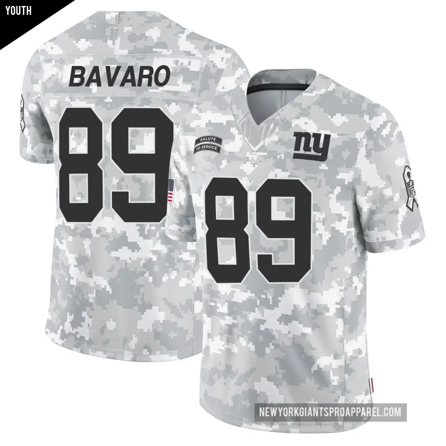 Youth New York Giants ＃89 Mark Bavaro Arctic Camo Limited 2024 Salute to Service Jersey