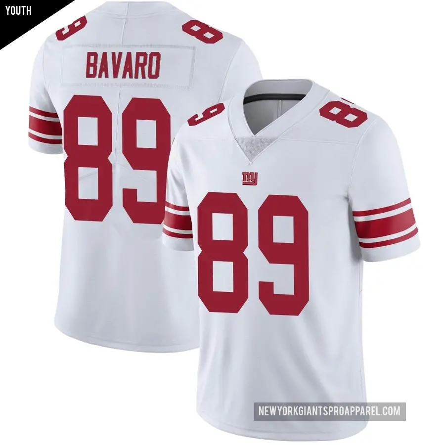 Youth New York Giants ＃89 Mark Bavaro White Limited Vapor Untouchable Jersey