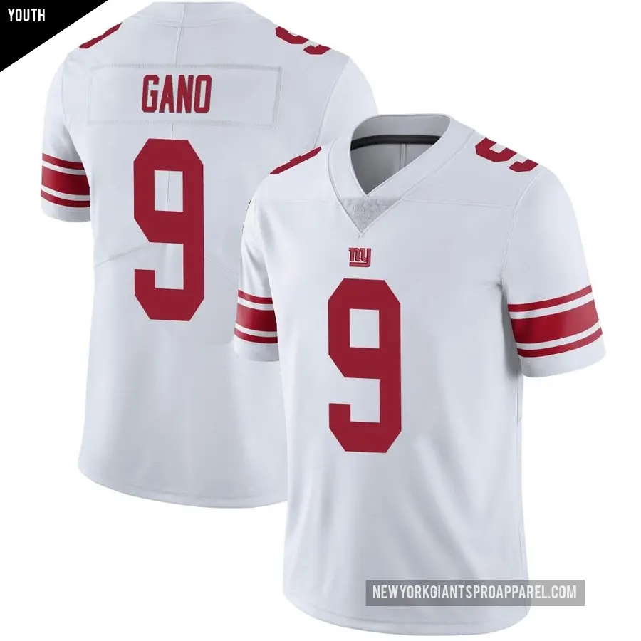 Youth New York Giants ＃9 Graham Gano White Limited Vapor Untouchable Jersey