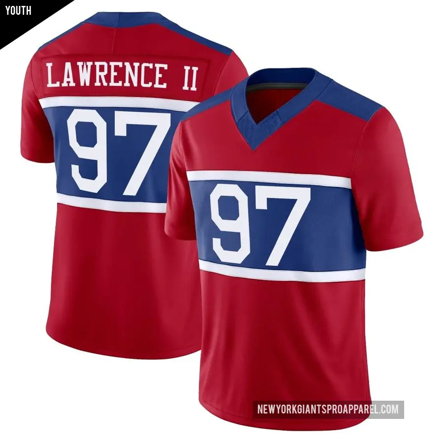 Youth New York Giants ＃97 Dexter Lawrence II Red Limited Century Alternate Vapor F.U.S.E. Jersey