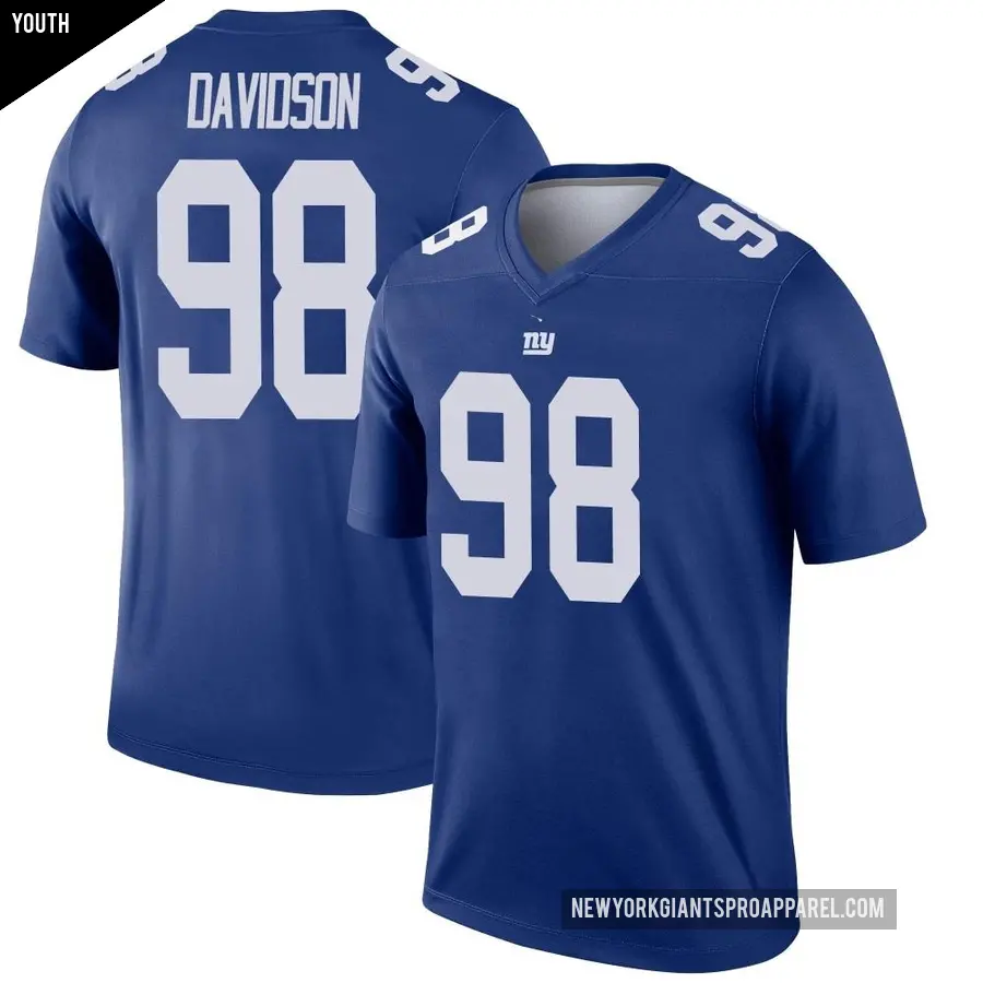 Youth New York Giants ＃98 D.J. Davidson Royal Legend Jersey